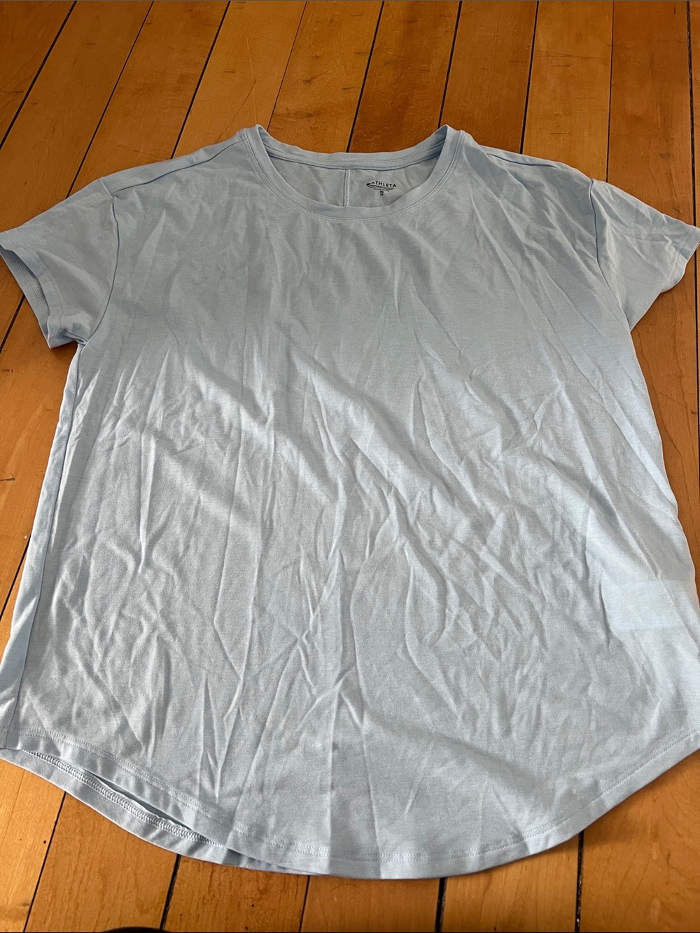 Athleta Pale Blue Short Sleeve Crew Tee